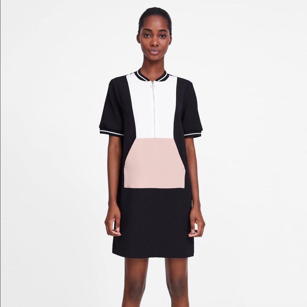 Zara Sporty Color Block Dress
